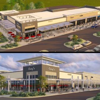 Renderings of dining at The Shops at Redstone Gateway