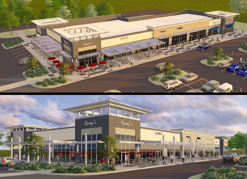 Renderings of dining at The Shops at Redstone Gateway