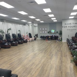 Inside of nail salon in Collierville TN