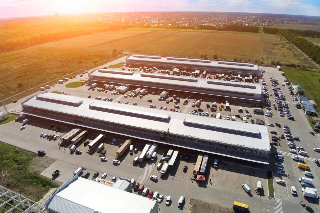 Aerial of Industrial Warehouse